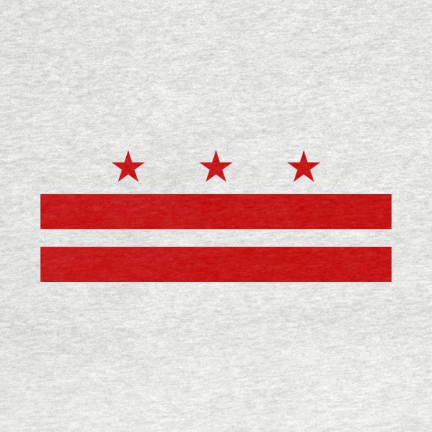 Washington DC City Flag Red White by Culture-Factory